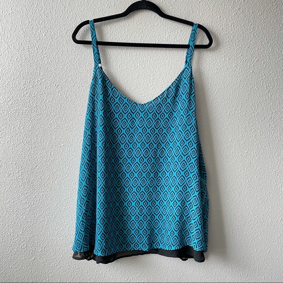 torrid Tops - Torrid Teal Flowy Geometric Print Tank / Cami 3X